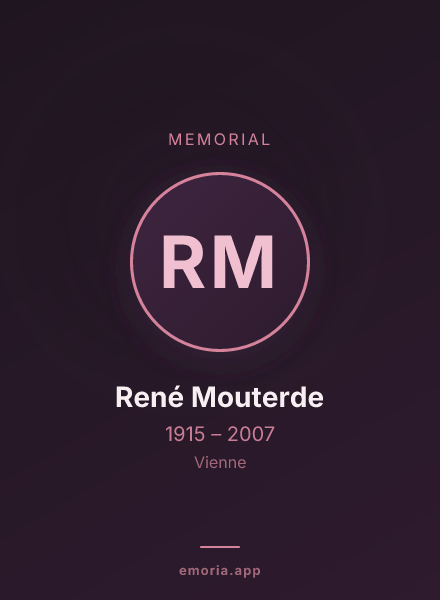 Memorial portrait of René Mouterde