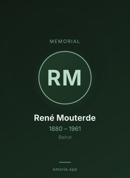 Memorial portrait of René Mouterde