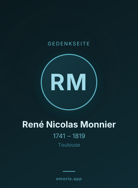 Gedenkportrait von René Nicolas Monnier
