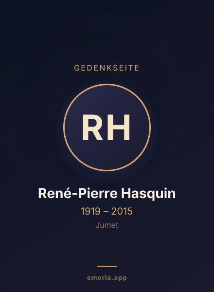 Gedenkportrait von René-Pierre Hasquin