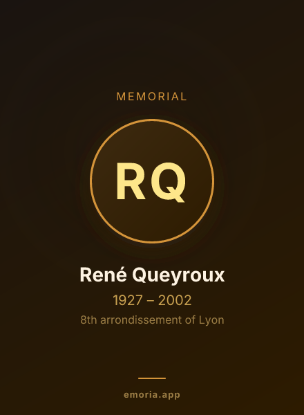 Memorial portrait of René Queyroux