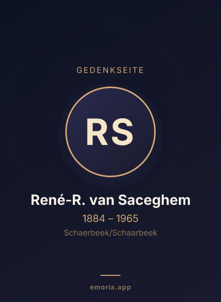 Gedenkportrait von René-R. van Saceghem