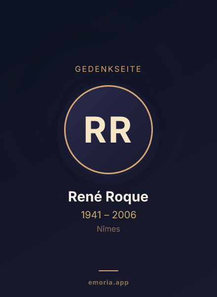 Gedenkportrait von René Roque