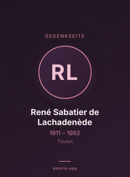 Gedenkportrait von René Sabatier de Lachadenède
