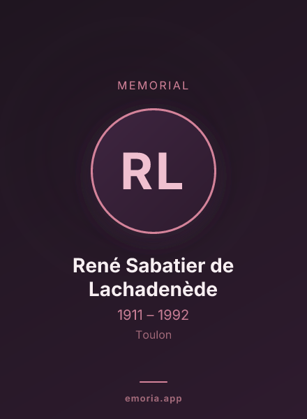Memorial portrait of René Sabatier de Lachadenède
