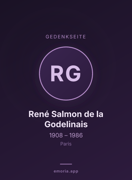 Gedenkportrait von René Salmon de la Godelinais