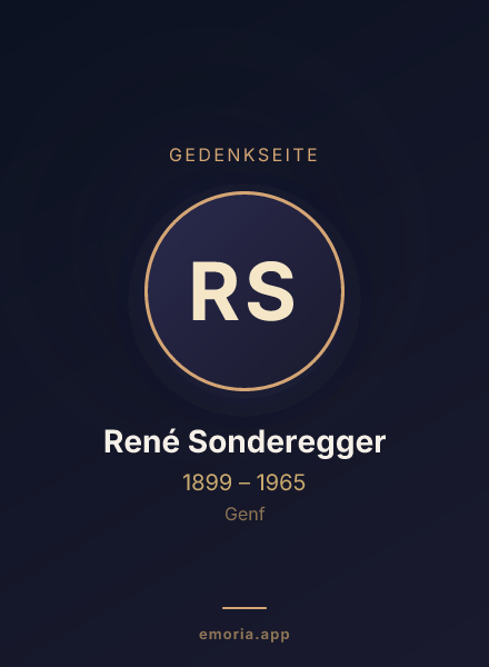 Gedenkportrait von René Sonderegger