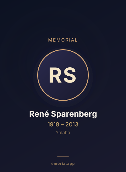 Memorial portrait of René Sparenberg