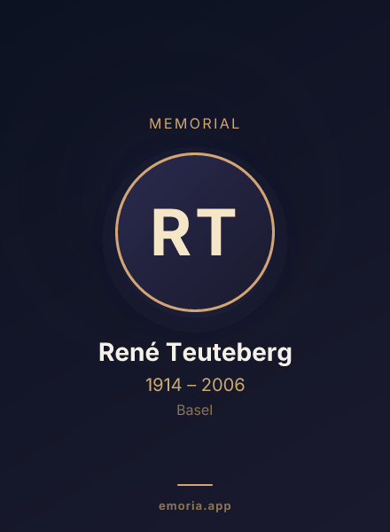 Memorial portrait of René Teuteberg