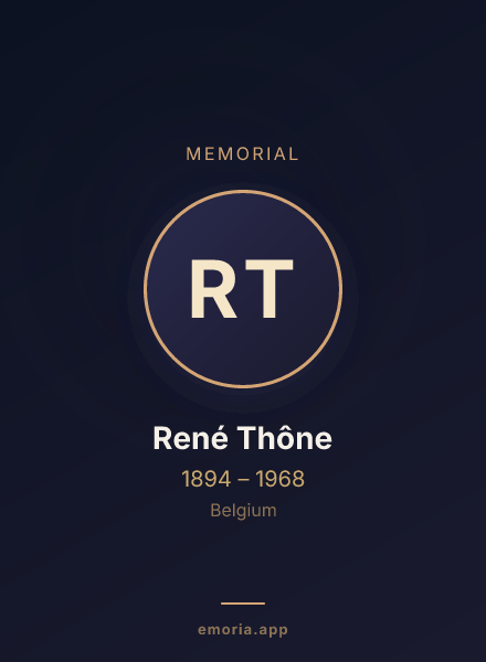 Memorial portrait of René Thône