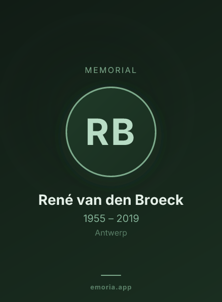 Memorial portrait of René van den Broeck