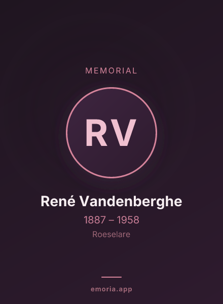 Memorial portrait of René Vandenberghe