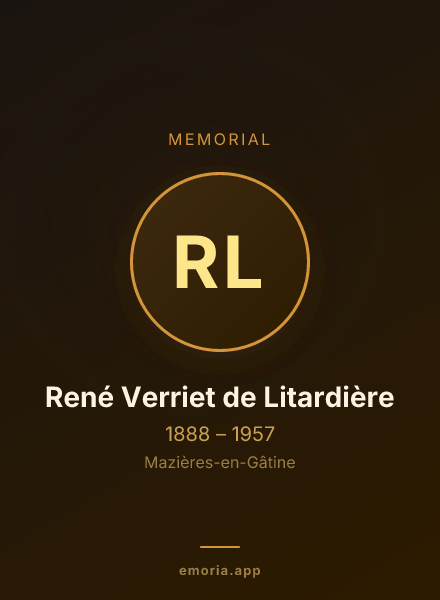 Memorial portrait of René Verriet de Litardière