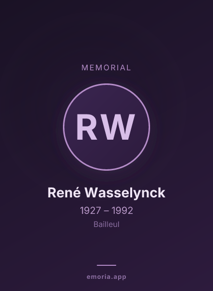 Memorial portrait of René Wasselynck