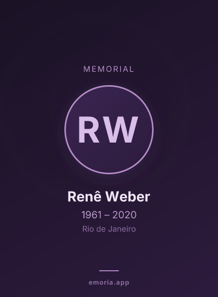 Memorial portrait of Renê Weber