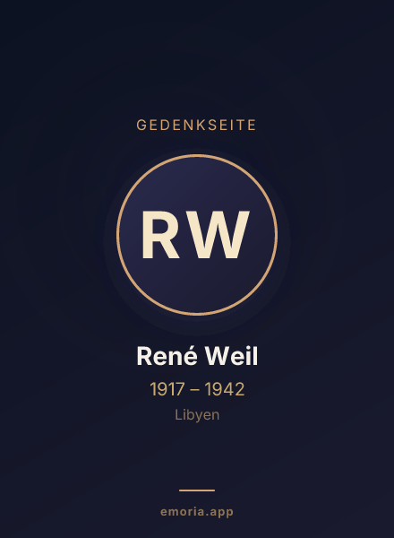 Gedenkportrait von René Weil
