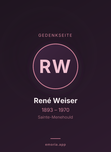 Gedenkportrait von René Weiser
