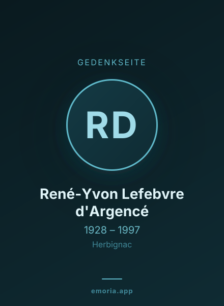 Gedenkportrait von René-Yvon Lefebvre d'Argencé