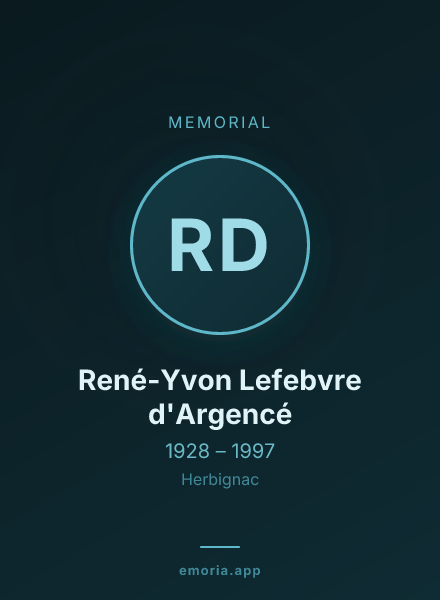 Memorial portrait of René-Yvon Lefebvre d'Argencé