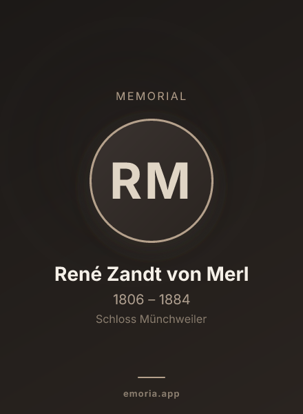 Memorial portrait of René Zandt von Merl