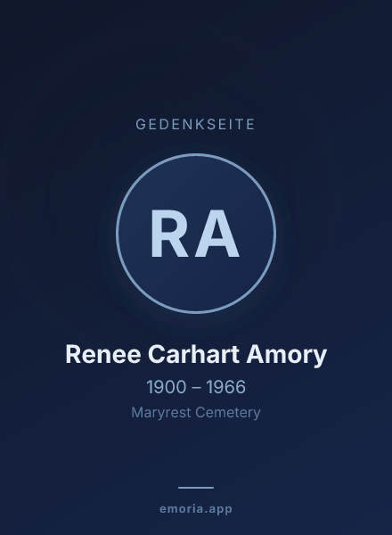 Gedenkportrait von Renee Carhart Amory