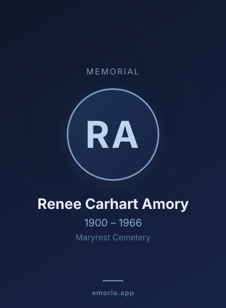 Memorial portrait of Renee Carhart Amory