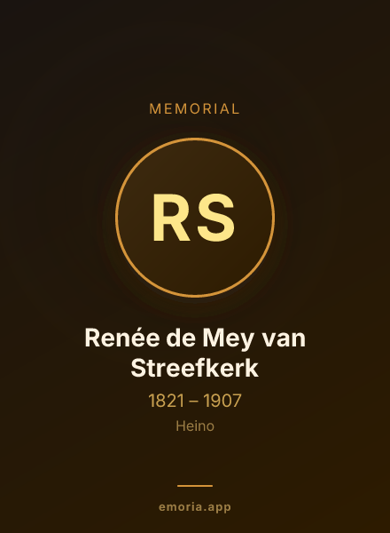 Memorial portrait of Renée de Mey van Streefkerk