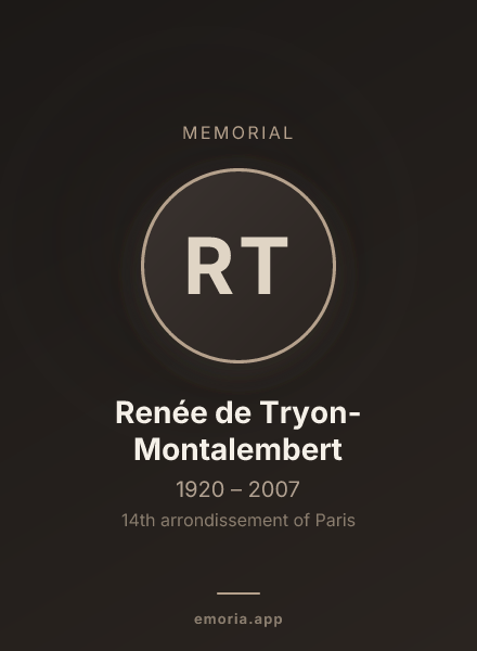 Memorial portrait of Renée de Tryon-Montalembert