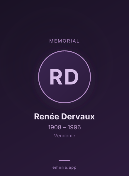 Memorial portrait of Renée Dervaux