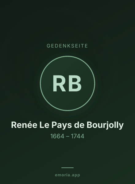 Gedenkportrait von Renée Le Pays de Bourjolly
