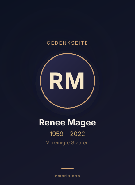 Gedenkportrait von Renee Magee