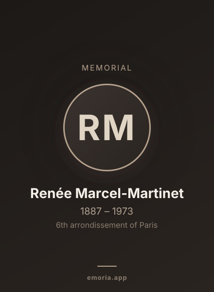 Memorial portrait of Renée Marcel-Martinet