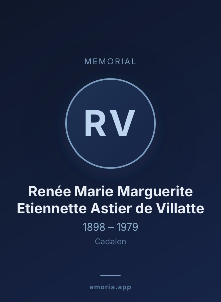 Memorial portrait of Renée Marie Marguerite Etiennette Astier de Villatte