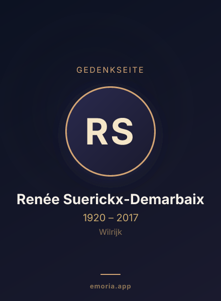 Gedenkportrait von Renée Suerickx-Demarbaix