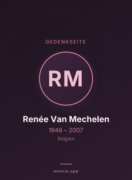 Gedenkportrait von Renée Van Mechelen