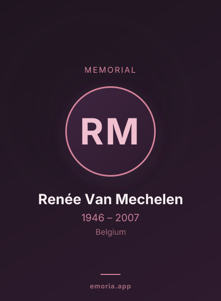 Memorial portrait of Renée Van Mechelen