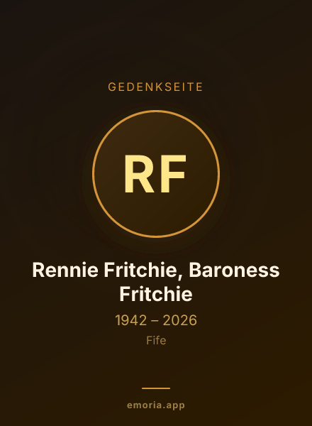 Gedenkportrait von Rennie Fritchie, Baroness Fritchie