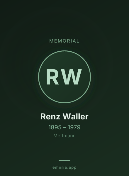 Memorial portrait of Renz Waller