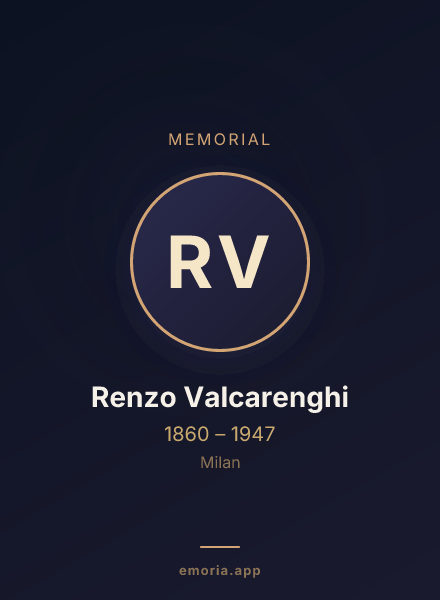 Memorial portrait of Renzo Valcarenghi