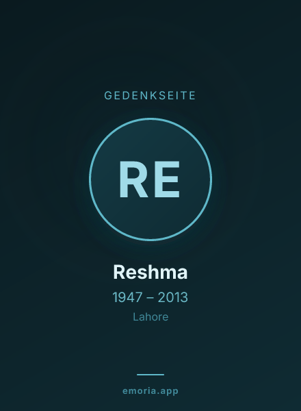 Gedenkportrait von Reshma
