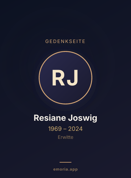 Gedenkportrait von Resiane Joswig