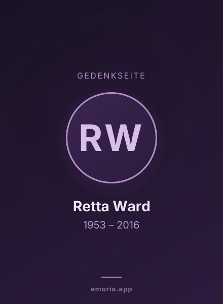 Gedenkportrait von Retta Ward