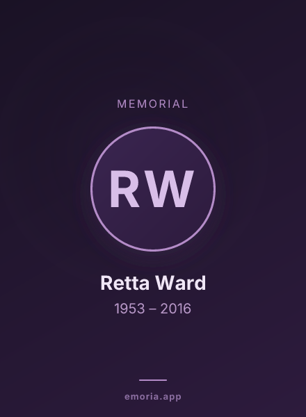 Memorial portrait of Retta Ward