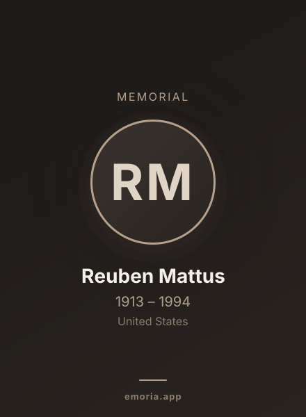 Memorial portrait of Reuben Mattus