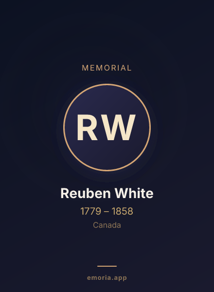 Memorial portrait of Reuben White