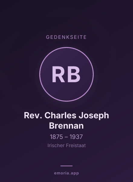 Gedenkportrait von Rev. Charles Joseph Brennan