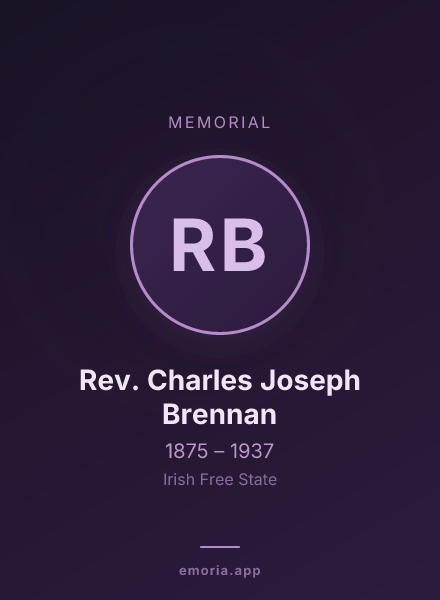 Memorial portrait of Rev. Charles Joseph Brennan