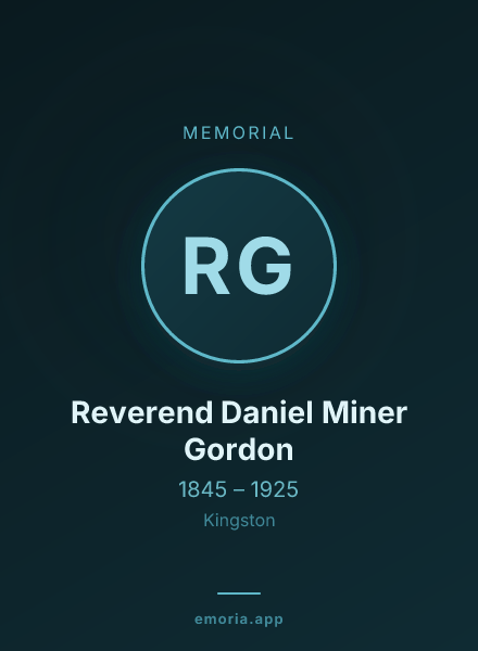 Memorial portrait of Reverend Daniel Miner Gordon