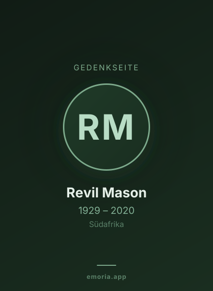 Gedenkportrait von Revil Mason