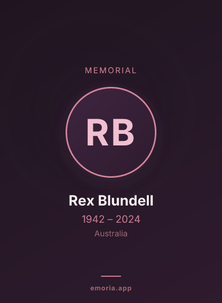 Memorial portrait of Rex Blundell